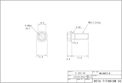 画像1: ホンダ車用ディスクローターボルトM6×17L